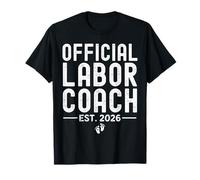 Labor Coach EST 2026 Expecting New Mom Dad Baby Shower Camiseta