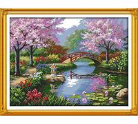 Labor de punto de cruz, de Benway, con diseño de bonito paisaje japonés, de cuenta 14, 57 x 45 cm