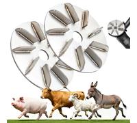 Labor-Saving Pig Hair Remover Scraper Disc, 7/9 Gears Pig Hair Removal Tool, Stainless Steel Material, Strong and Durable, for Family Workshop Livestock, Hen, Sheep, Cattle, Pigs (2PCS)