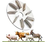 Labor-Saving Pig Hair Remover Scraper Disc, 7/9 Gears Pig Hair Removal Tool, Stainless Steel Material, Strong and Durable, for Family Workshop Livestock, Hen, Sheep, Cattle, Pigs (1PCS)