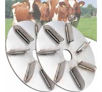 Labor-Saving Pig Hair Remover Scraper Disc - Stainless Steel 9 Gears Pig Hair Removal Tool for Family Workshop Hen Sheep Cattle Pigs Butcher (Seven Teeth*2)