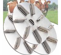 Labor-Saving Pig Hair Remover Scraper Disc - Stainless Steel 9 Gears Pig Hair Removal Tool for Family Workshop Hen Sheep Cattle Pigs Butcher (Seven Teeth*3)