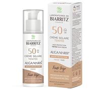 Laboratoires de Biarritz Alga Maris High Protectin - Protector solar facial con tinte SPF50 orgánico, 50 ml, color beige