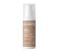 Laboratoires de Biarritz - Crema solar facial teñida - Beige - Certificado ecológico LSF50 - Hidratado, mate, proporciona un brillo saludable - 50 ml - Fabricado en Francia