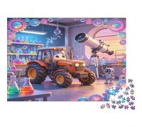 Laboratorio Científico Tractor Puzzle de 1000 Piezas Cartón para Adultos Robot Telescopio Escena Educativa Enfoque Regalo Relajante Familiar Hogar 70x50cm/1000pcs
