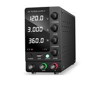 Laboratorio corriente continua Conjunto de fuente alimentación conmutación regulada Banco Suministro Conmutación suministro Regulador voltaje variable y ajuste fino,Alta Precisión(Nero)