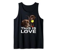 Laboratorio de Chocolate Esto es Amor El Laboratorio Padre La Madre del Laboratorio Camiseta sin Mangas