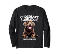 Laboratorio de Chocolate para Amantes del Labrador de Chocolate Friend For Life Manga Larga