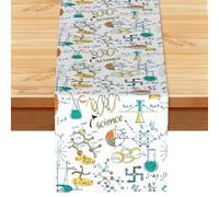 Laboratorio de Ciencias Educación Biología Química,Camino de Mesa de Lino sintético para el hogar, Fiestas, comedores, 33 x 183 cm