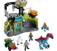 Laboratorio de dinosaurios de juguete Fisher-Price Imaginext Jurassic World, figuras de Owen, Grady, Maisie y el Dr. Grant para ni os en edad pre