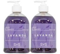 Laboratorio SyS Jabón de Manos Lavanda (Pack 2 x 500ml) | Limpieza Profunda, Aroma Relajante y Fresco | Respetuoso pH Piel, Hidratante, Con Dosificador, Uso Diario, Vegano