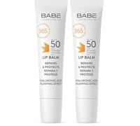 Laboratorios Babé - Bálsamo Labial SPF 50 | Protección Solar y Reparación Total para Labios | 15 ml | Con Ácido Hialurónico y Manteca de Karité | Efecto Volumen | Protector Solar Labial Regenerador