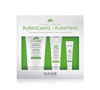 Laboratorios Babé | Cofre Tratamiento Purificante | Limpieza + Hidratación + Acción Localizada 58 ml | Tratamiento Completo Purificante en 3 Pasos | Limpiador Purificante | Matificante | Gel Secante