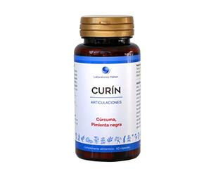 Laboratorios Mahen Curin de Mahen Con cúrcuma y pimienta negra 50 gr | Extracto seco, gelatina, celulosa microcristalina, fosfato dicálcico, estearato de magnesio, dióxido de silicio