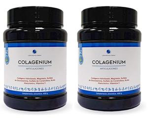 Laboratorios Mahen Just Podium Colagenium 600, Colágeno Hidrolizado + Magnesio + Ácido Hialurónico + Vitamina C + Vitamina a + 100% Natural, Sabor Limón, 600 g (Paquete de 2)