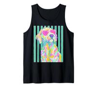 Labradoodle - Gafas de Sol con diseño de corazón, Rayas costeras de Verano Camiseta sin Mangas