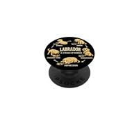 Labrador 5 etapas del Hambre Divertido Regalo para Amantes de los Perros PopSockets PopGrip Adhesivo