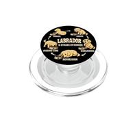 Labrador 5 etapas del Hambre Divertido Regalo para Amantes de los Perros PopSockets PopGrip para MagSafe