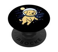 Labrador Astronauta Espacio Animal Amante Luna Mamá Papá Niños PopSockets PopGrip Adhesivo