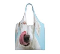 Labrador divertido,Bolsas de mano reutilizables, bolsas de supermercado, bolso de hombro de lona de gran capacidad