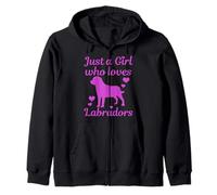 Labrador Dog Just A Girl Who Loves Labradors Lab Mamá Regalo Sudadera con Capucha