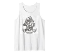 Labrador Fire Brigade Dog Firefighter Vintage Style Camiseta sin Mangas