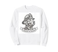 Labrador Fire Brigade Dog Firefighter Vintage Style Sudadera