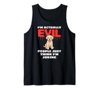 Labrador I'm Actually Evil People Just Think I'm Joking Camiseta sin Mangas