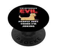 Labrador I'm Actually Evil People Just Think I'm Joking PopSockets PopGrip Adhesivo