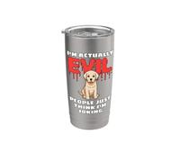 Labrador I'm Actually Evil People Just Think I'm Joking Vaso térmico de acero inoxidable de doble pared