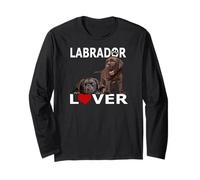 Labrador Lover Chocolate Lab Dog Love Brown Retriever Cachorro Manga Larga