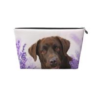 Labrador Marrón Lavanda Perros Retriever, Bolsa de artículos de tocador Bolsa de Maquillaje Bolsa de cosméticos Bolsa de artículos de tocador de Viaje portátil