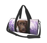 Labrador Marrón Lavanda Perros Retriever, Bolsa de Viaje de Gran Capacidad, Bolso Redondo, Bolsa de Viaje Deportiva, Bolsa de Mano, Bolsa de Fitness