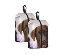 Labrador marrón Lavanda Perros Retriever， Bolsas de Viaje para Zapatos (Paquete de 2), Bolsas Impermeables para Guardar Zapatos, Organizador de Zapatos para Viajes y hogar.