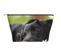 Labrador Negro Manzanilla Perros Retriever Negro, Bolsa de artículos de tocador Bolsa de Maquillaje Bolsa de cosméticos Bolsa de artículos de tocador de Viaje portátil