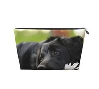 Labrador Negro Manzanilla Perros Retriever Negro, Bolsa de artículos de tocador Bolsa de Maquillaje Bolsa de cosméticos Bolsa de artículos de tocador de Viaje portátil
