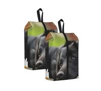 Labrador Negro Manzanilla Perros Retriever Negros， Bolsas de Viaje para Zapatos (Paquete de 2), Bolsas Impermeables para Guardar Zapatos, Organizador de Zapatos para Viajes y hogar.