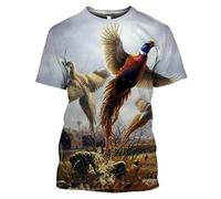 Labrador Perro de Caza con Pato Impresión 3D Camiseta Mujeres Hombres Manga Corta Moda Pullover Deportivo Tops Streetwear