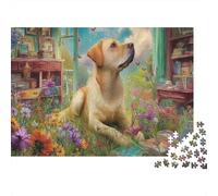 Labrador Retriever 1000 Piezas Cartón Extra Grueso Rompecabezas Clásicos para Adultos Entrenamiento Cerebral Decoración De Paredes Idea De Regalo 70x50cm/1000pcs
