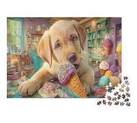 Labrador Retriever 1000 Piezas Cartón Grueso Rompecabezas Clásicos Entusiastas De Jigsaw Senior Entrenamiento De Concentración Descompresión 38x26cm/1000pcs