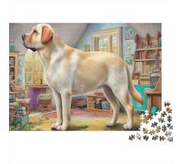 Labrador Retriever 1000 Piezas Cartón Resistente Paquete De Rompecabezas Pareja Socios Divertido Juego Desafiante Entrenamiento Cerebral Regalos 38x26cm/1000pcs