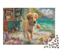 Labrador Retriever 1000 Piezas Cartón Resistente Rompecabezas Premium Amantes De La Familia Alivio del Estrés Regalos Paquete De Valor 38x26cm/1000pcs