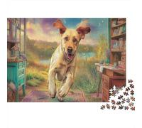 Labrador Retriever 1000 Piezas Papel Ecológico Rompecabezas De Bricolaje Entusiastas De Jigsaw Senior Entrenamiento Cerebral Descompresión Regalos 52x38cm/1000pcs