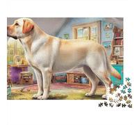 Labrador Retriever 1000 Piezas Rompecabezas Colorido Actividades Familiares Yellow Labrador de pie Jigsaw Juegos Educativos para Familiares Y Amigos 38x26cm/1000pcs