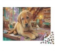 Labrador Retriever 1000 Piezas Stock De Cartas Premium Paquete De Rompecabezas Entusiastas De Jigsaw Senior Descompresión Entrenamiento Decoración De Paredes 38x26cm/1000pcs
