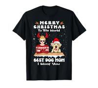 Labrador Retriever Christmas To The World Best Dog Mom Xmas Camiseta