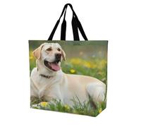 Labrador Retriever Dog Lazy Time - Bolsa de hombro para mujer, reutilizable, ligera, bolsa de almacenamiento de viaje