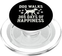Labrador Retriever Dog Owner Walks Yellow Black Lab Graphic PopSockets PopGrip para MagSafe