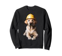 Labrador Retriever Dog Yellow Hard Hat Trabajador de la Construcción Sudadera