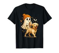 Labrador Retriever Halloween Ghost Walking Labrador Dog Camiseta